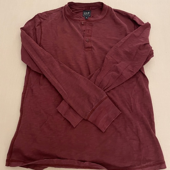GAP Shirts Gap Mens Medium Henley Longsleeve Shirt Poshmark